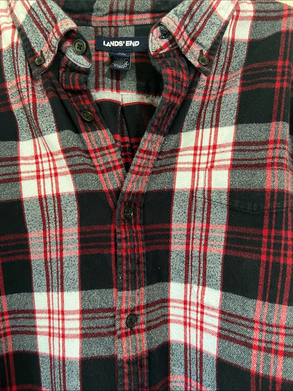 Lands' End Flannel Shirt - Picture 3 of 9